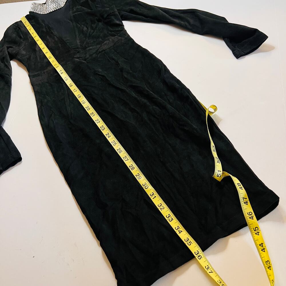 Fashion Nova Another Dream Mock Neck Suede Dress Size S Small NWT Black - Picture 9 of 10